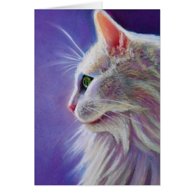 White Cat in Profile (Front)