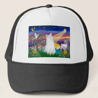 White Cat - Magical Night Trucker Hat