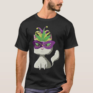 White Cat Mardi Gras T-Shirt