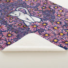 White Cat Mauve Daisies