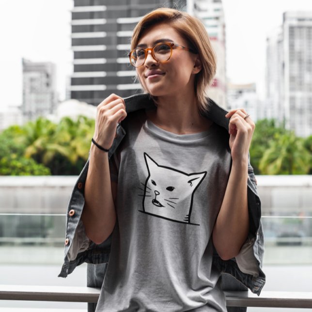 White Cat Meme Face   T-Shirt (Creator Uploaded)