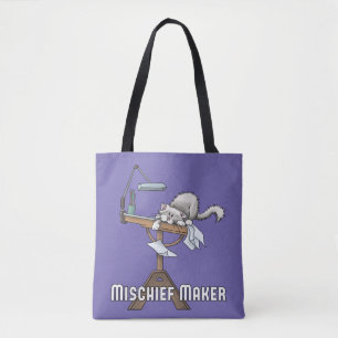 White Cat Mischief Maker Tote Bag