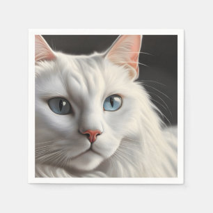 White Cat Napkin