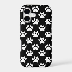 White Cat Paws And Claws Pattern Print