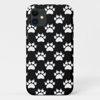 White Cat Paws And Claws Pattern Print