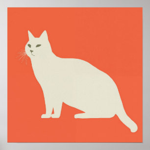 White Cat Poster