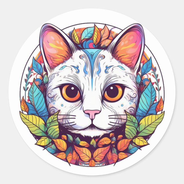 White Cat Stickers (Front)