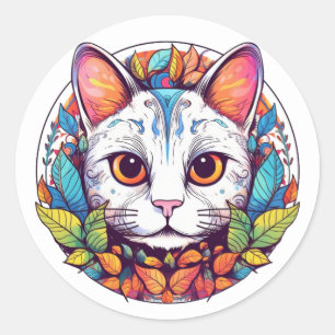 White Cat Stickers