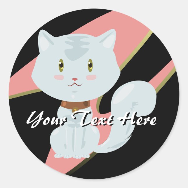 White Cat Stickers (Front)