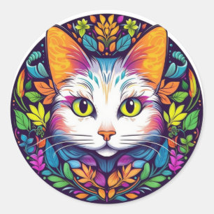White Cat Stickers