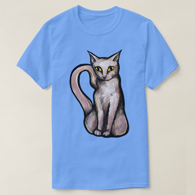 White Cat  T-Shirt (Design Front)
