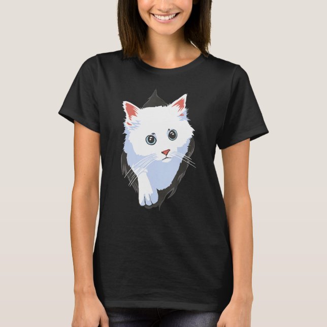 White Cat T-Shirt (Front)