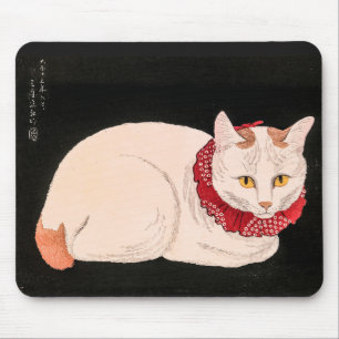 White Cat - Takahashi Shotei Mouse Pad