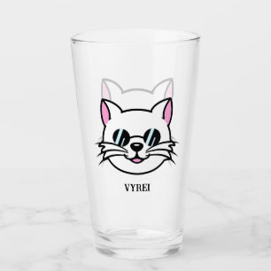 White Cat Wearing Black Glasses / Sunglasses