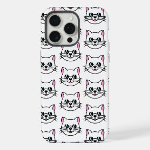 White Cat Wearing Black Glasses / Sunglasses iPhone 15 Pro Max Case
