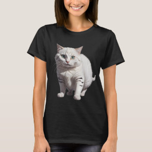 White Cat with Subtle Gray Tabby Markings T-Shirt