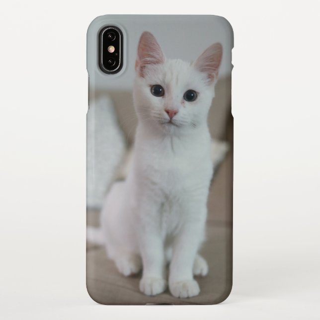 White cat | Zazzle_Growshop. iPhone Case (Back)