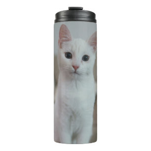 White cat   Zazzle_Growshop. Thermal Tumbler