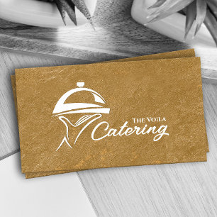 White Catering Tray Ornament Business Card