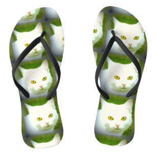 White cats jandals