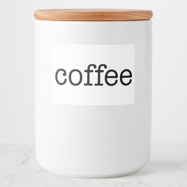 White Ceramic Kitchen Canisters Home Food Storage  Label (Front)