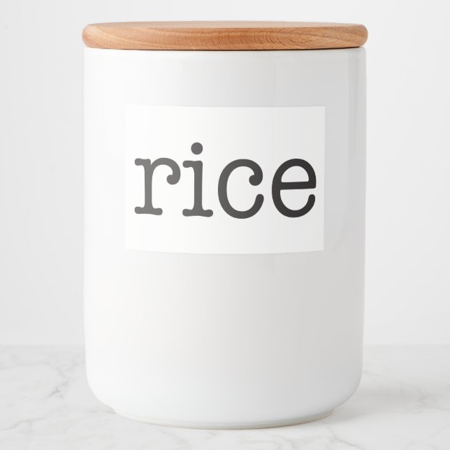 White Ceramic Kitchen Canisters Home Food Storage  Label (Front)