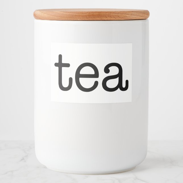 White Ceramic Kitchen Canisters Home Food Storage  Label (Front)