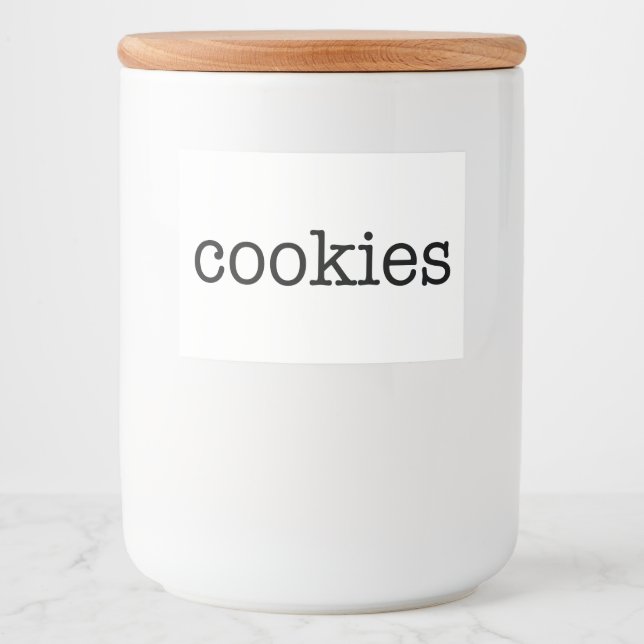 White Ceramic Kitchen Canisters Home Food Storage  Label (Front)