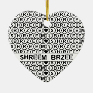 White Chant Shreem Brzee money mantra Ceramic Tree Decoration