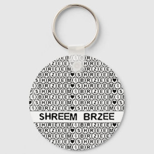 White Chant Shreem Brzee money mantra Key Ring