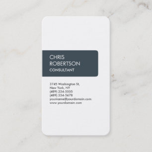 White Charcoal Attractive Charming Business Card