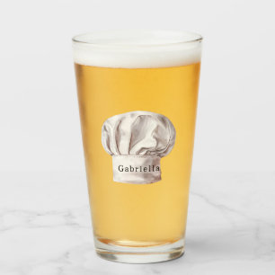 White Chef's Hat Glass