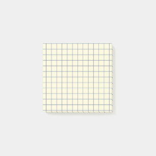 White Chequered Pattern Clean Grid Design Office  Post-it Notes
