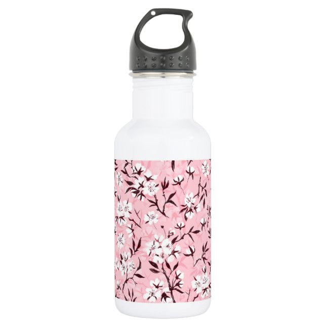 White cherry blossom 532 ml water bottle (Front)