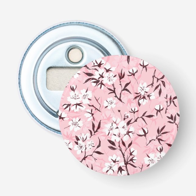 White cherry blossom bottle opener (Front)