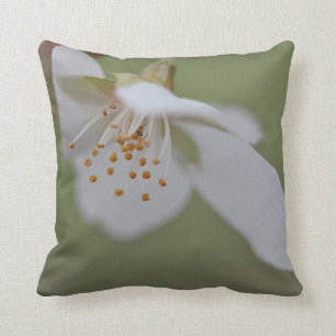 White cherry blossom cushion