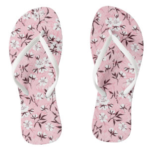 White cherry blossom jandals