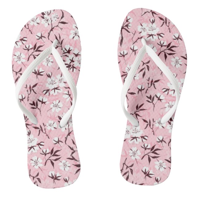 White cherry blossom jandals (Footbed)
