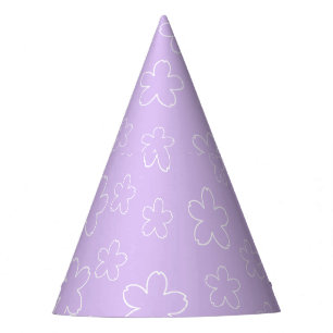 White Cherry Blossom & Lilac Party hat