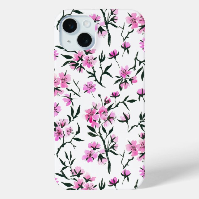 White cherry blossom on white Case-Mate iPhone case (Back)