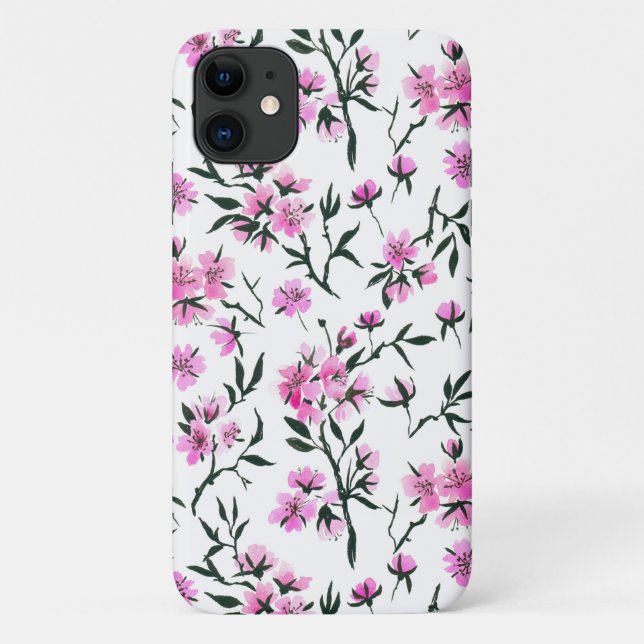 White cherry blossom on white Case-Mate iPhone case (Back)