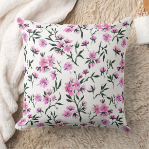 White cherry blossom on white cushion