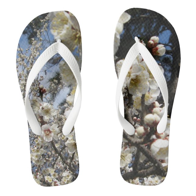 White Cherry Blossom / Sakura / サクラ（桜） Jandals (Footbed)