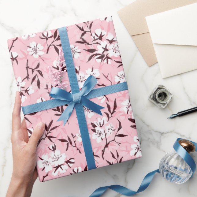 White cherry blossom wrapping paper (Gifting)