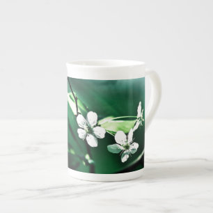 White Cherry Blossoms Bone China Mug