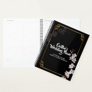 white Cherry Blossoms &golden Fram Wedding planner