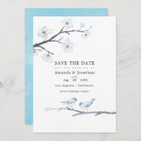 White Cherry Blossoms Wedding Photo