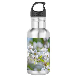 White Cherry Flower 532 Ml Water Bottle