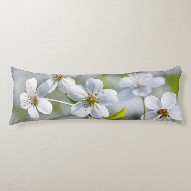 White Cherry Flower Body Cushion (Front)