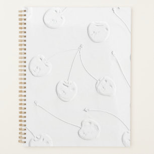White Cherrys on white background - simply white Planner
